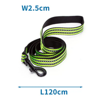 Nobleza vodítko s reflexným pruhom 2,5 x 120 cm neónovo zelené